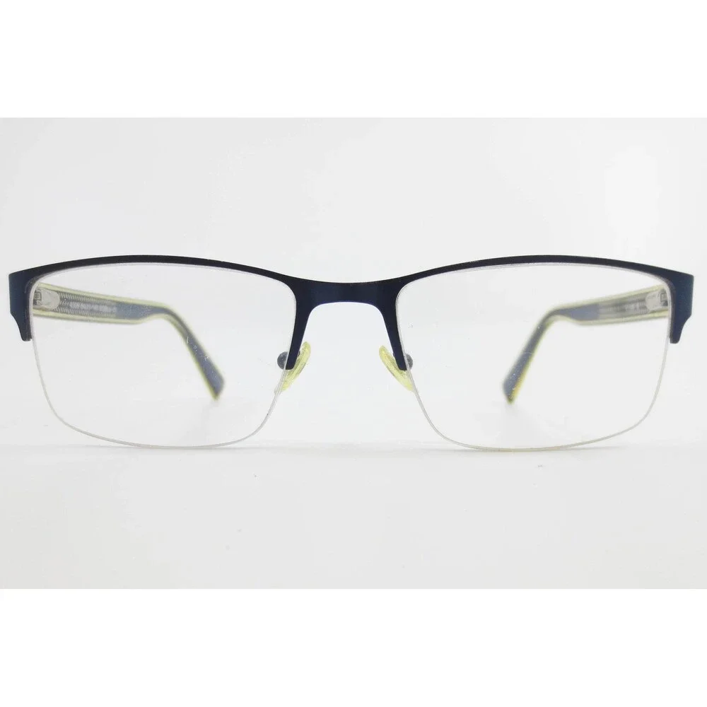 Haggar 4306 MDBLU Midnight Blue Semi Rimless Rectangular Eyeglasses 54-18-140